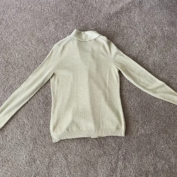 Banana Republic Gold Shimmer Cardigan XS - Picture 10 of 11